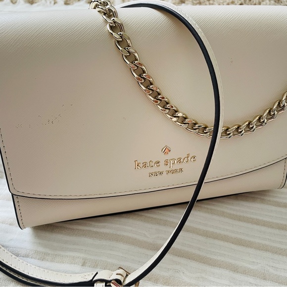 Kate Spade ♠️Handbag Madison Medium Crossbody Meringue Cream Off-White - Picture 2 of 11